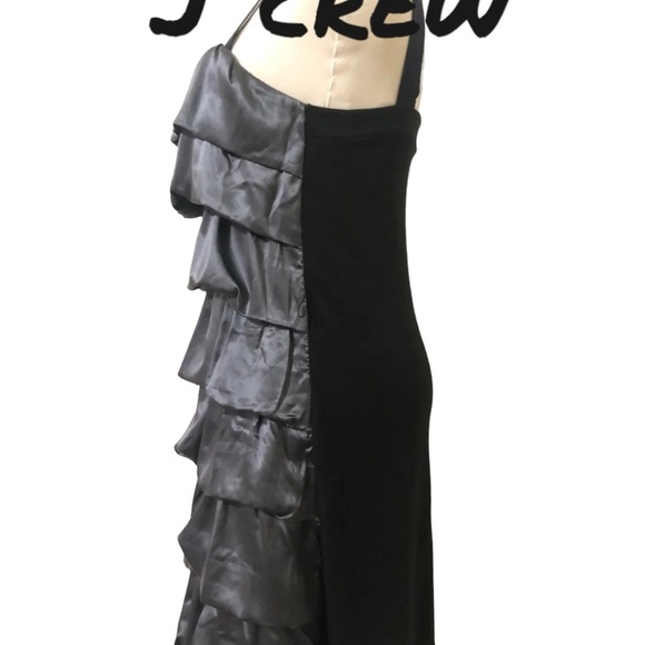 J Crew Black, Silk Knee Length Dress SZ XS - Picture 5 of 8